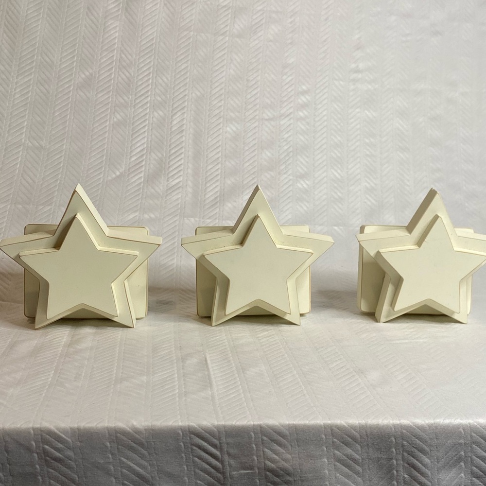 Wall hang double wood star large heavy duty clips